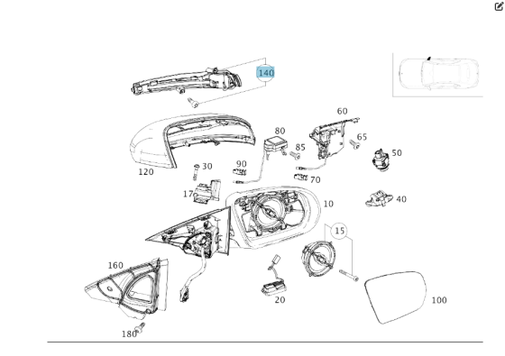 Mercedes-Benz  A0999060801 Новий повторювач покажчик поворотів у правому дзеркалі E-class W213 Одеса