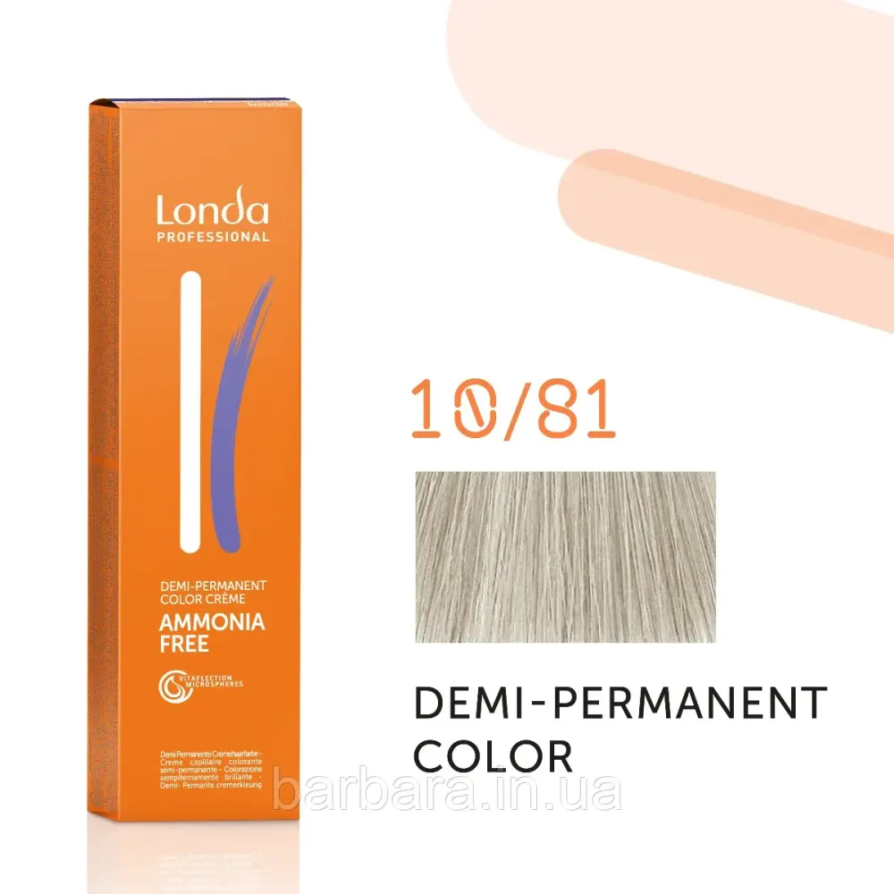 Тонуюча безаміачна фарба для волосся Londа Demi-Permanent Color 10/81 яркий блонд перламутрово-пепельный Киев - изображение 1
