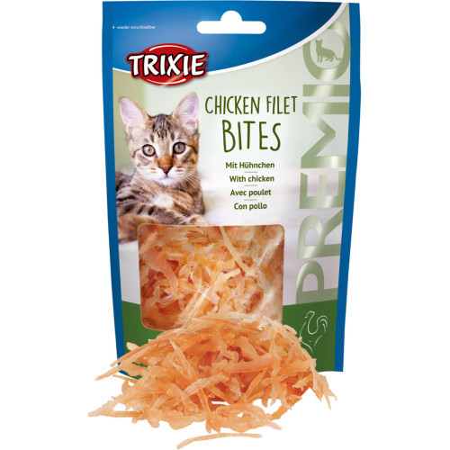 Лакомство Trixie Premio Chicken Filet Bites для кошек сушеное куриное филе 50 г Киев - изображение 3