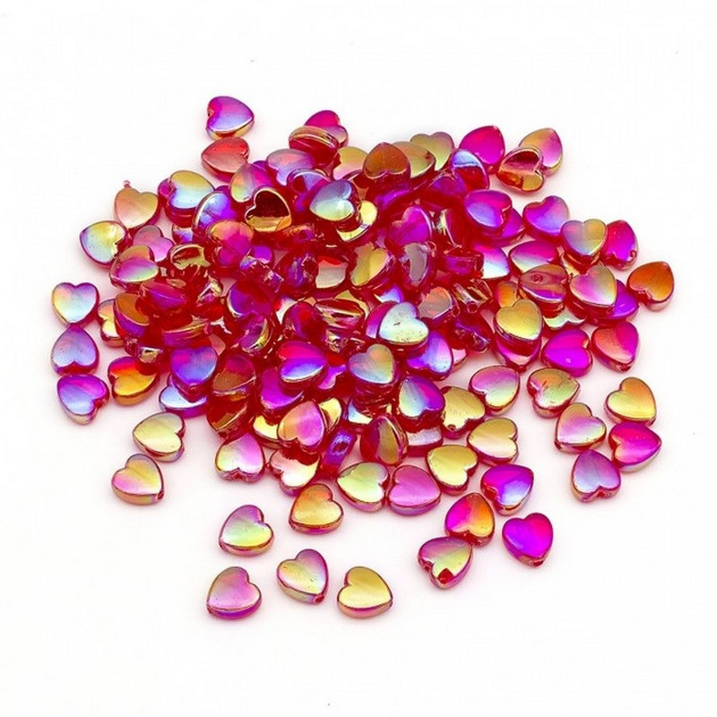 Декоративні намистинки для творчості Сердечка Будинок Бусин УТ100029498 в упаковці 130 шт Вінниця - фото 1