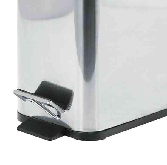 Прямоугольное мусорное ведро Zerix Sansa-TC0105 с плавным закрытием 5 л цвет нержавейка Харьков