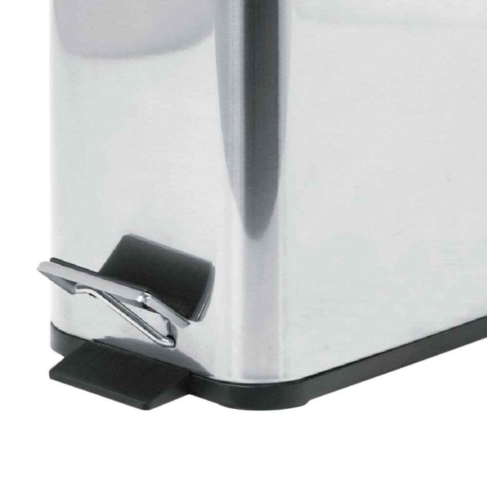 Прямоугольное мусорное ведро Zerix Sansa-TC0105 с плавным закрытием 5 л цвет нержавейка Харьков - изображение 4