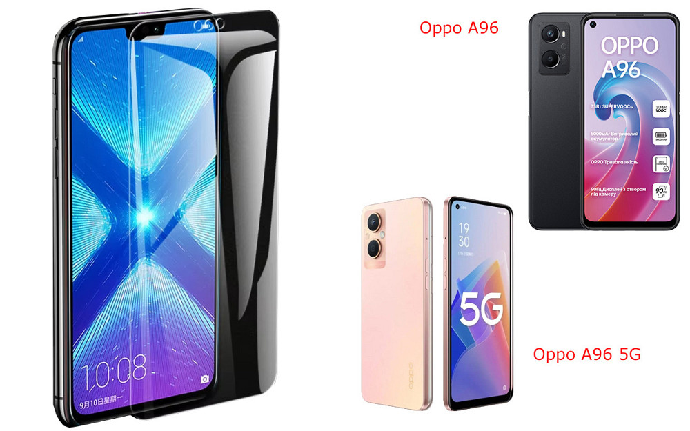 Защитное стекло NeoGlass для Oppo A96, Oppo A96 5G – ультрапрозрачное и устойчивое Киев - изображение 2