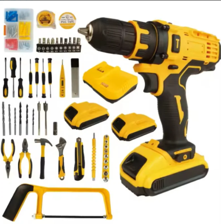 Акумуляторний шуруповерт 48V з двома акумуляторами 5.0Ah, 55 Нм, кейс, набір біт та свердл Одеса