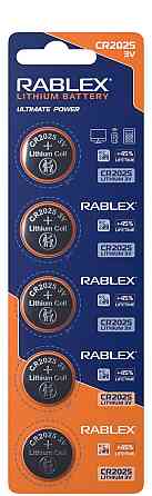 Батарейки-Таблетки Rablex CR2025 / 3V блистер 5шт. Днепр