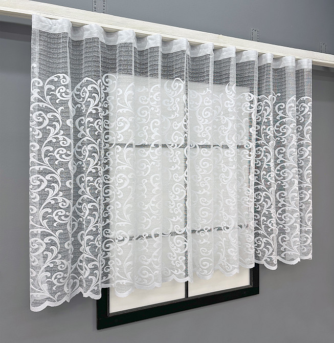 Тюль VR-Textil 795т Жаккард Белый 300х120 см (40-518) Киев - изображение 2