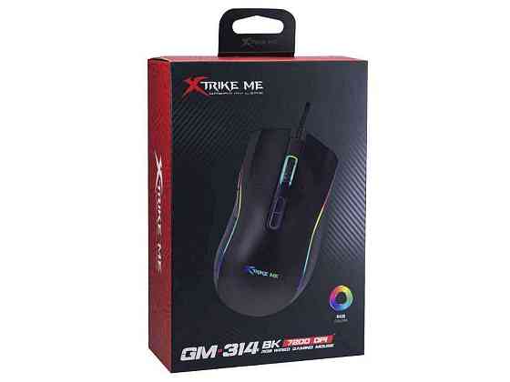 Мишка дротова ігрова GM-314 BK RGB чорний ТМ XTRIKE Київ
