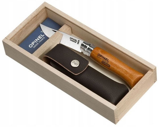 Складаний Ніж Opinel Carbon Steel No8 VRN з чохлом у пеналі (000815) Вуглецева сталь Нововолинськ - фото 1