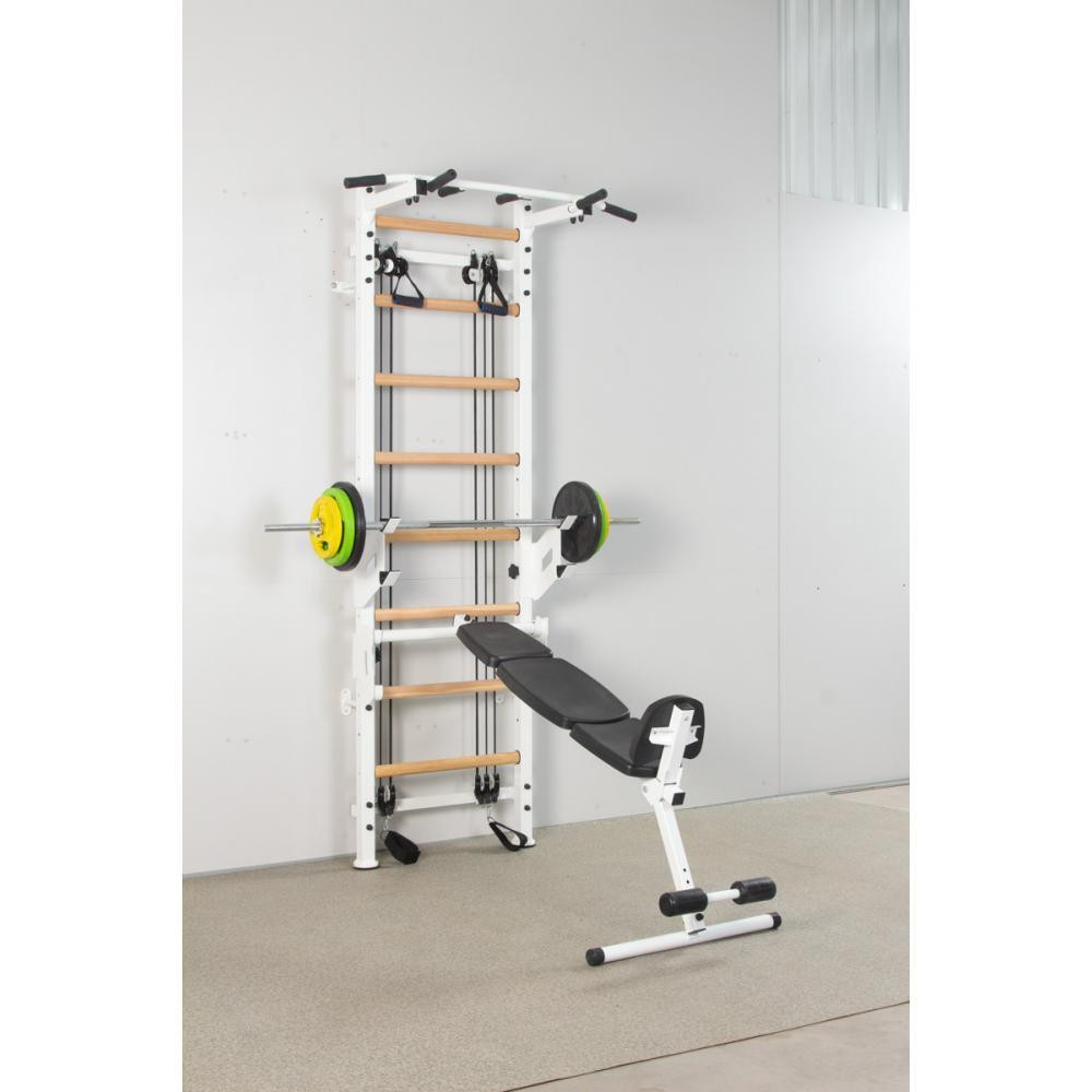 Шведская стенка с эспандерами CrossFulWhite спортивная для детей и взрослых усиленная металлическая для семьи Кам'янське - фото 8