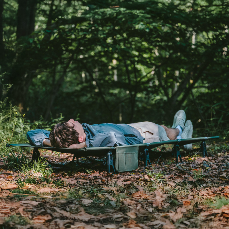 Ліжко туристичне складане Naturehike XJC08 CNK2550WS020 (поліестер + алюміній) Чорний Вінниця - фото 9