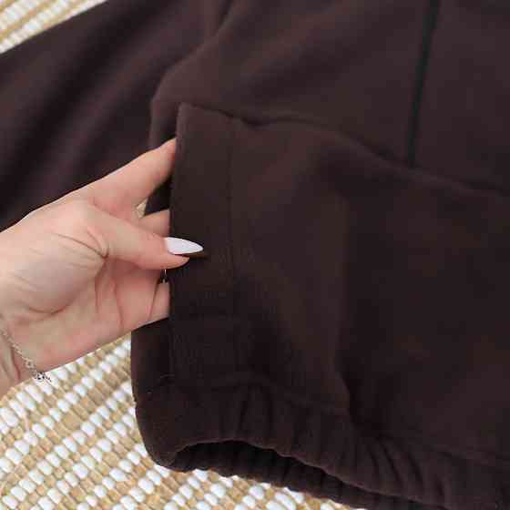 Дитячий флісовий костюм (толстовка +штани) коричневий Кам'янець-Подільський