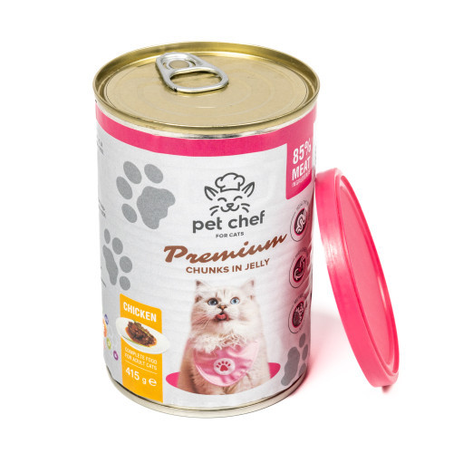 Влажный корм для кошек Pet Chef с Курицей 415 г Киев - изображение 3