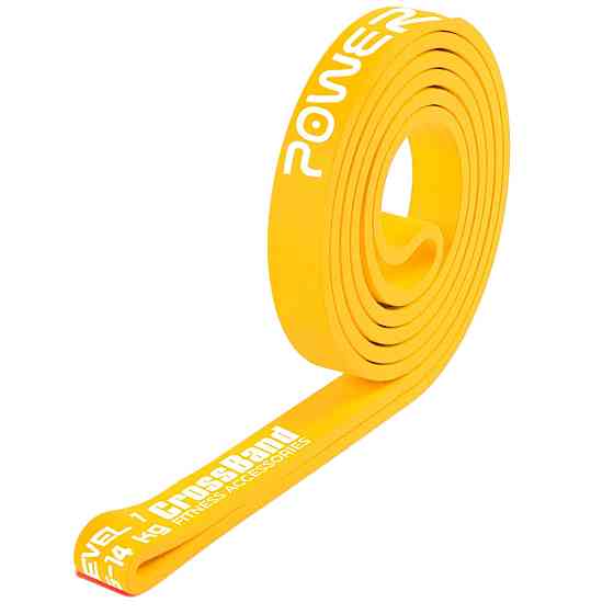 Еспандер-петля (гумка для фітнесу і кроссфіту) PowerPlay 4115 Power Band Light Жовта (1-7kg) Кам'янське