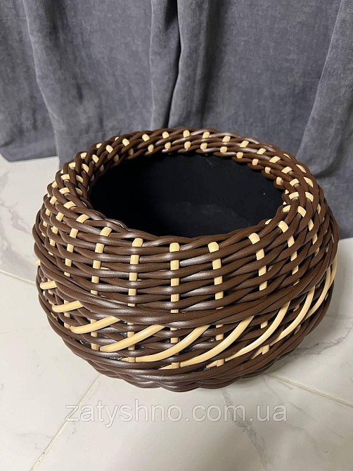 Кошик із ротанга плетений різних кольорів Київ - фото 6