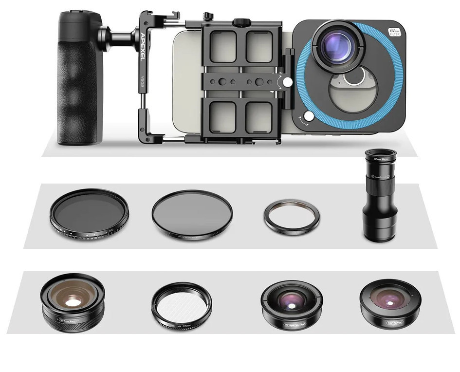 Клетка телефона для объектива фильтра повербанк Apexel APL-VG05CH Киев - изображение 4