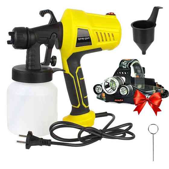 Фарбопульт 800мл Electric Paint Sprayer + Подарунок Налобний ліхтар RJ-3000 / Фарборозпилювач для фарби Київ