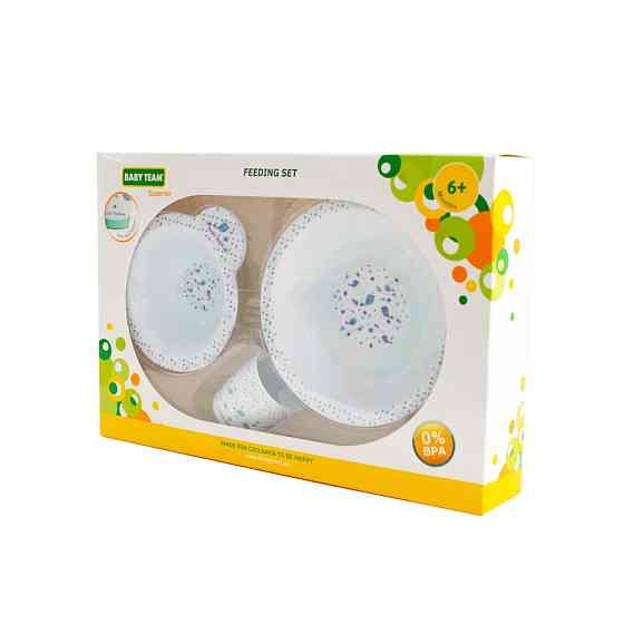 Дитячий набір для годування 6093 (тарілка, миска, чашка) Вінниця