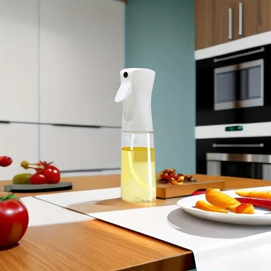 Пляшка для олії 300 мл з розпилювачем для оливкової олії, соєвого соусу, вина, оцту білий Вінниця - фото 2