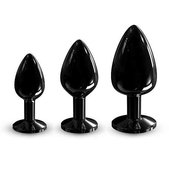 Металлическая анальная пробка с кристаллом Dorcel Diamond Plug Black S Sex Aura Киев