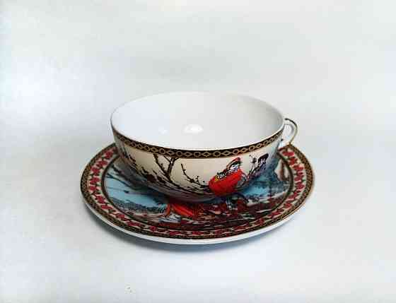 Чашка чайная с блюдцем фарфоровая Киев