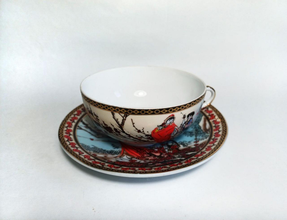Чашка чайная с блюдцем фарфоровая Киев - изображение 1