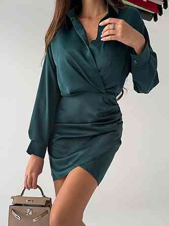 Жіноча елегантна коротка сукня double Шовк Армані Зелений, 42/44 Одеса