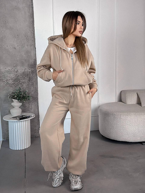 Жіночий теплий костюм з широкими штанами Одеса - фото 8