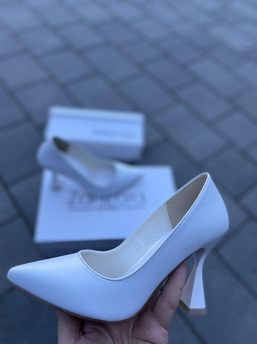 Туфлі жіночі ZanZara білі натуральна шкіра каблук 10 см (5375) Коломыя - изображение 1