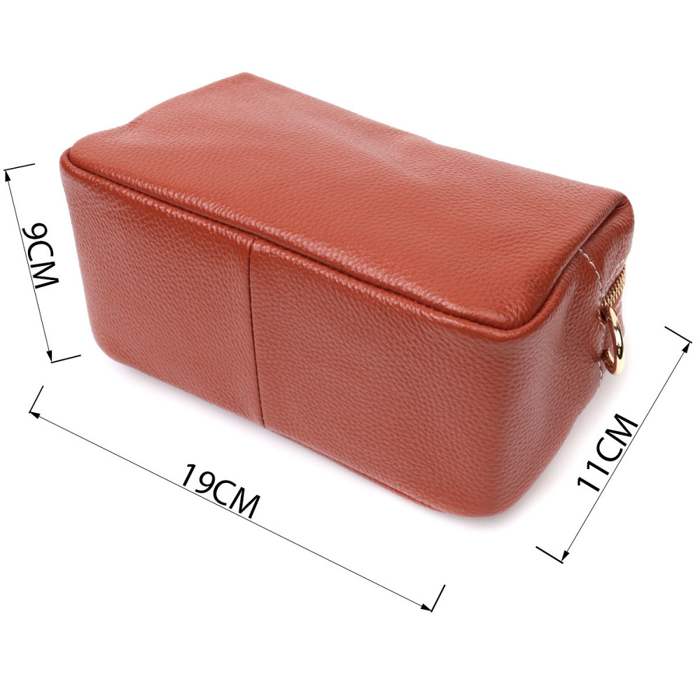 Оригінальна жіноча сумка з двома ременями з натуральної шкіри Vintage 22273 Коричневий Київ - фото 3