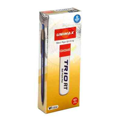 Ручка шариковая Unimax автоматическая Trio RT, черная (UX-109-01) Винница