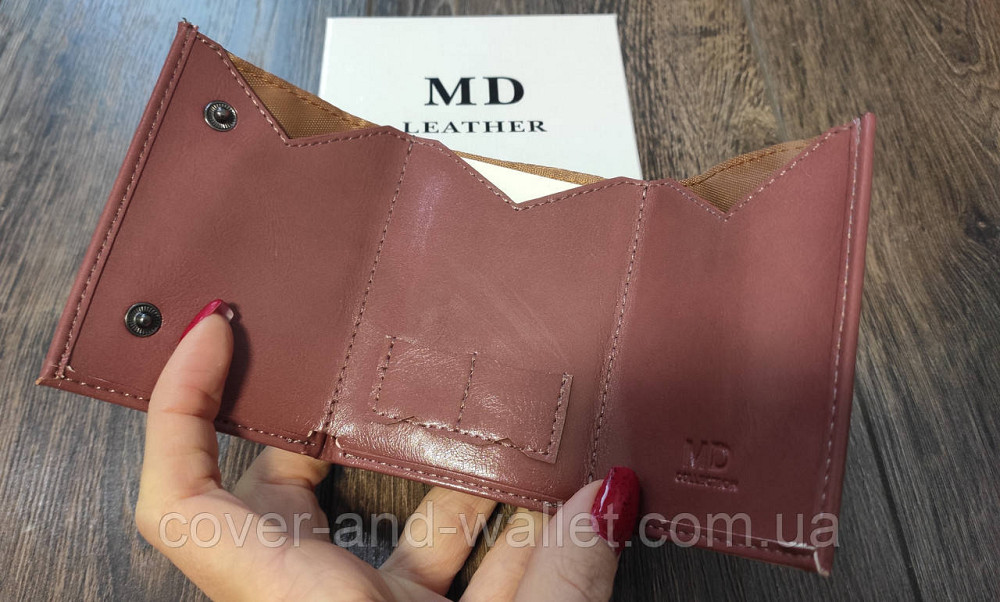 Маленький женский кошелёк пудрового цвета MD 610 Киев - изображение 3