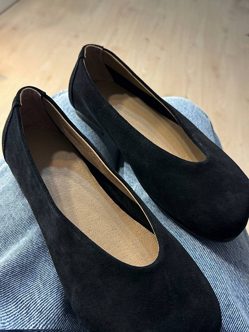 Балетки жіночі Zemira 23-0582 замшеві квадратний носок чорні, 37, 24 см Київ - фото 5