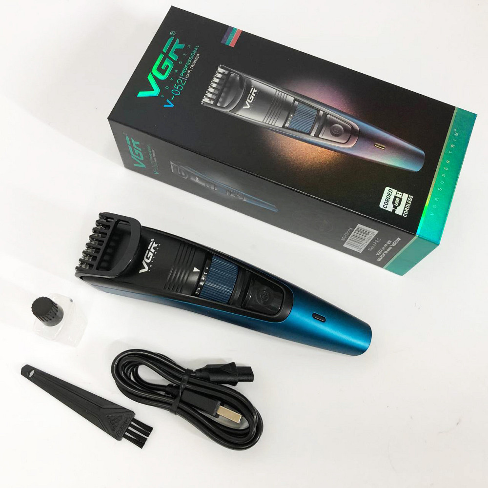 Багатофункціональний тример для стрижки волосся і тіла VGR V-052, Професійний тример з насадками ZX-18 Львів - фото 12