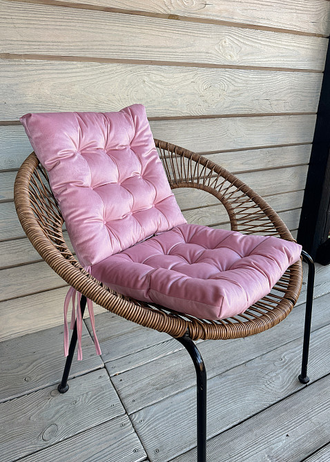 Подушка для стульев (40x40х5 см) Decorator Velour цвет розовый 84-180 Киев - изображение 3