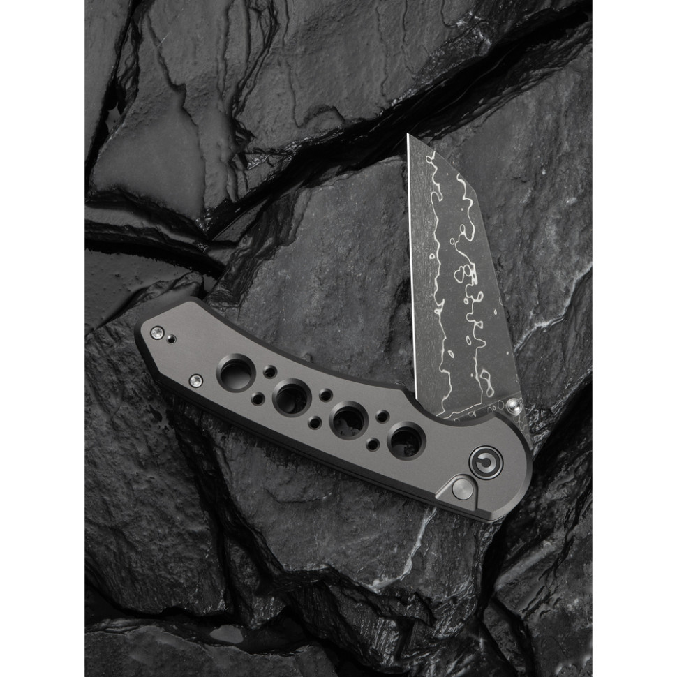 Ніж складаний туристичний Civivi Pragma Prime, (8.9 см) Damascus / Aluminum сірий Київ - фото 12