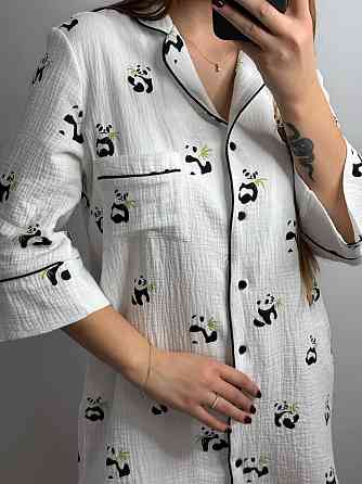 Жіноча муслінова нічна сорочка Панда M-L Харків