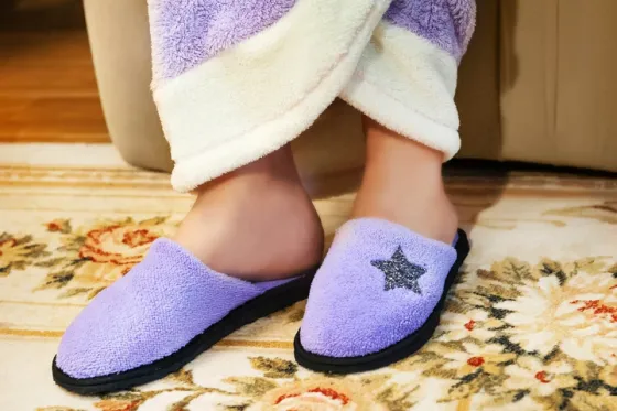 Хатні капці жіночі паркетні PaGo "Star" Фіолетові Одеса