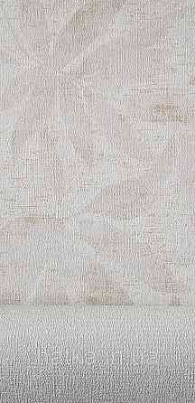 Шпалери вінілові на флізеліні Rasch Golden Hour метрове листя світло-бежеві із золотистими Київ