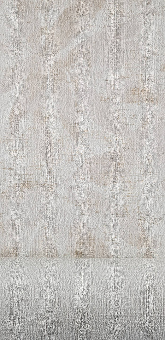 Шпалери вінілові на флізеліні Rasch Golden Hour метрове листя світло-бежеві із золотистими Київ - фото 4