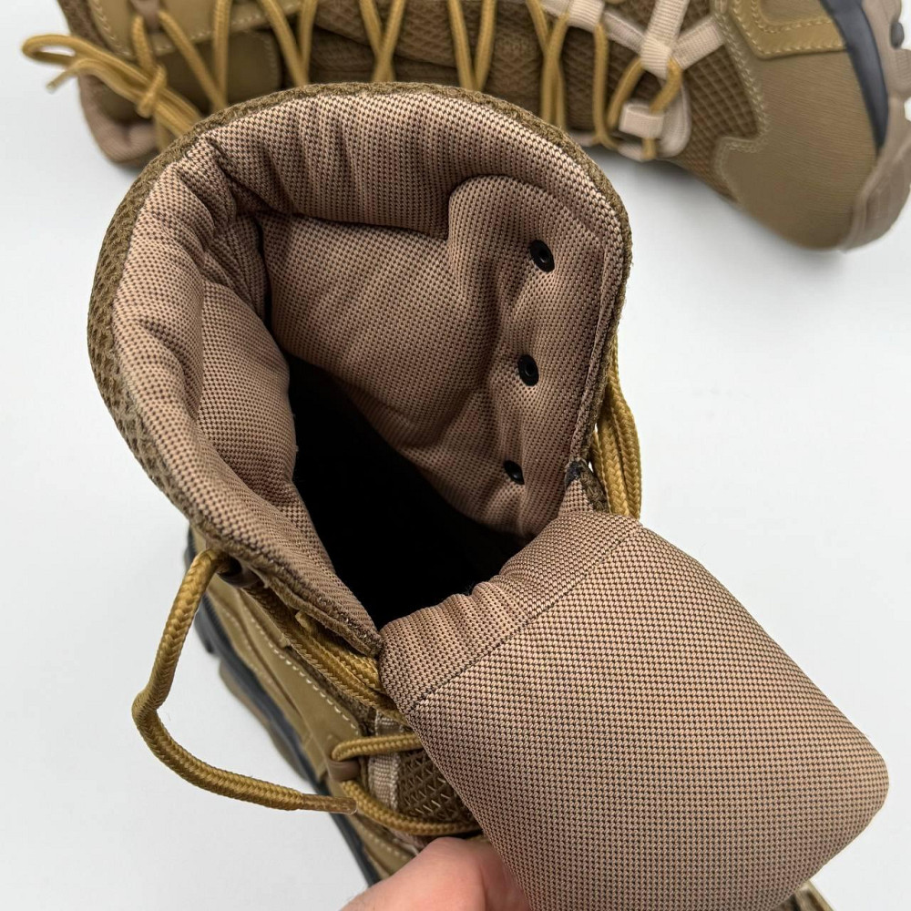 Військові берці койот літні чоловічі з натуральної шкіри, супінатором та посиленою п’ятою Львів - фото 10