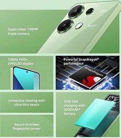 Смартфон: Xiaomi Redmi Note 13 , 8/256Gb. Midnight Black. Київ