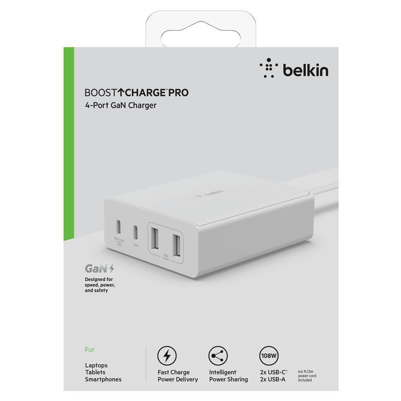 Мережевий зарядний пристрій Belkin Home Charger 108 W Dual USB-С/USB-A (WCH010VFWH) ( 12318 ) Харків - фото 9