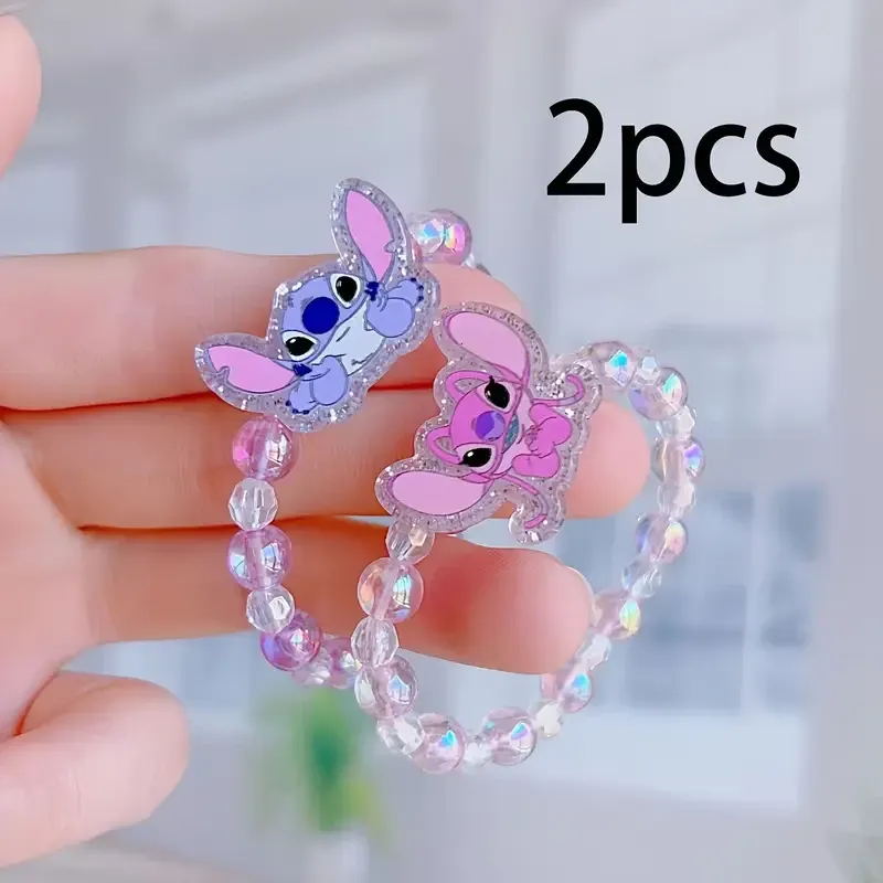 Парні браслети для друзів «Стіч і Енджи» з декоративних намистин Київ - фото 5