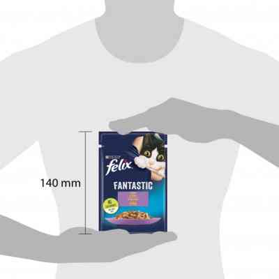 Влажный корм для кошек Purina Felix Fantastic с ягненком в желе 85 г (7613039838969) Винница