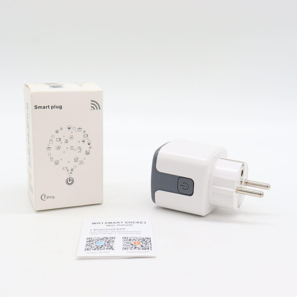 Розумна розетка WiFi з лічильником електроенергії 20А, Tuya Smart 4400Вт, Сіра / Розетка для моніторингу енергії Київ - фото 9
