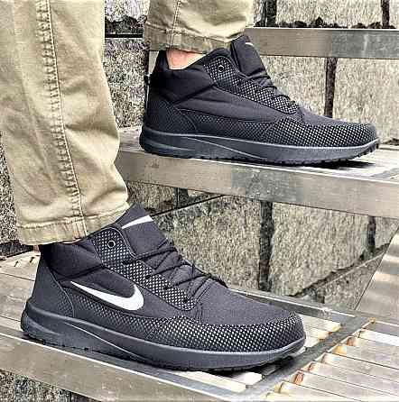 Термо Кросівки Зимові Nike Чоловічі Черевики на хутрі Чорні Найк (розміри: 41,42,43,44,45) Дніпро