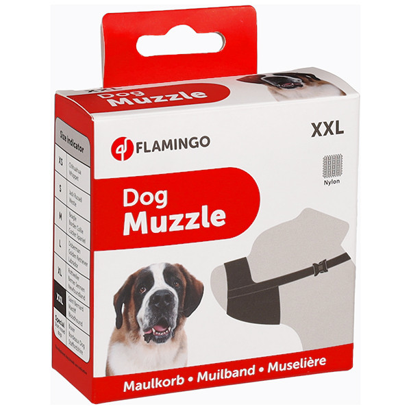 Flamingo Muzzle Nylon XXL ФЛАМИНГО НЕЙЛОН намордник для собак пород сенбернар, мастиф, бладхаунд Киев - изображение 1