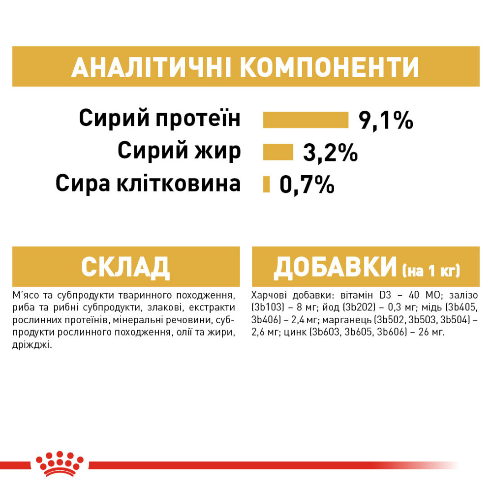 Вологий корм для дорослих котів ROYAL CANIN BRITISH SHORTHAIR ADULT 0.085 кг Київ - фото 8