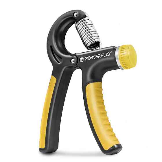 Еспандер кистьовий PowerPlay PP-4323 з регульованим навантаженням 10-40 кг. Strength Grip Чорно-жовт Кам'янське