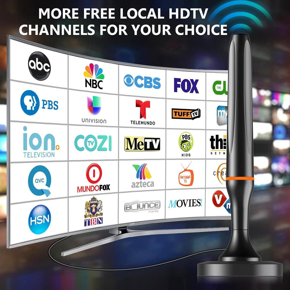 Цифрова телевізійна антена для Smart TV, для внутрішнього використання, прийом 360° цифрової HDTV-антени для місцевих каналів, пі Київ - фото 2